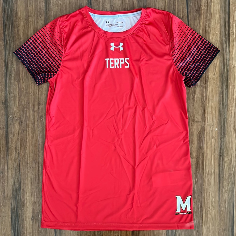 Women’s Under Armour Maryland Terrapins Core SS Sublimated Tee # 22